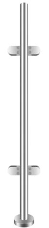 Treppengeländer Außen 110Cm Handlauf Edelstahl Tragfähigkeit 60Kg Balkongeländer Treppengeländer Innen Und Außen Mit 4 Klammern, 8 Silikonpads Für Treppen, Brüstung, Balko, Bodenbelag, Glas