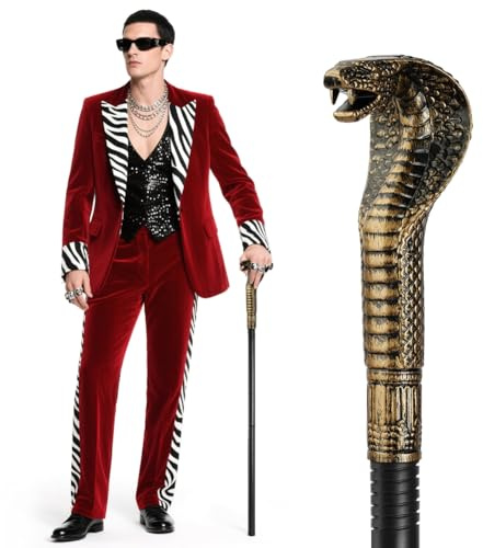 AUYAO Halloween Gothic Vintage Gehstock Zauberer Zauberstab Cosplay Props | Steampunk Gehstock Spielzeug Zauberstab Pharao Zepter Zauberer Kostüm Gothic Looks Fasching Party Halloween Karneval