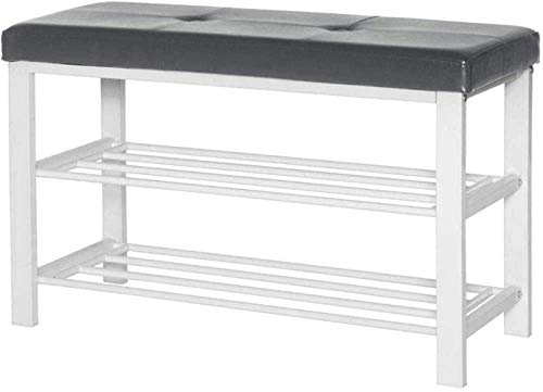 CLSDRZC Shoebox Zapatero al Zapatero Zapatero de 3 Pisos Estantes de Almacenamiento Asientos de Almacenamiento Banco para Cambiar Zapatos Taburete para Zapatos en el Pasillo