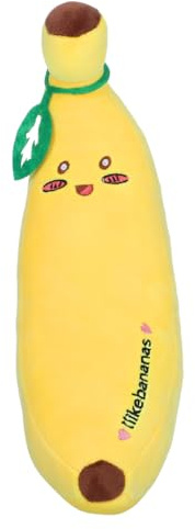 Alasum Coussin Banane en Peluche 1 Pièce, Coton Duveteux, Mignon Adorable