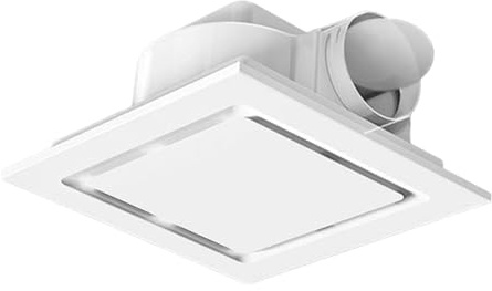 LCSVCCXA Ventilador Extractor de Baño para Techo Diseño Compacto Material Pp Silencioso Eliminación Rápida de Humedad Fácil Fijación Adecuado para Baño Cocina, 24 Cm X 24 Cm