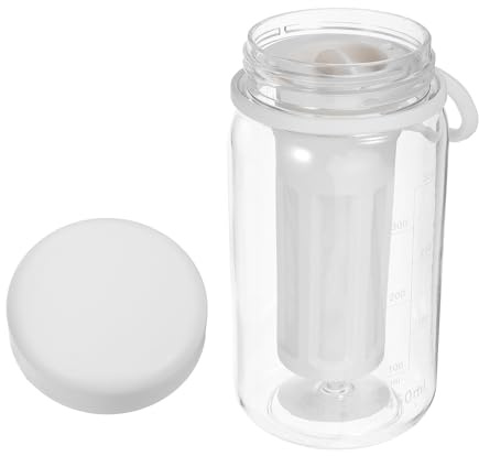 Gadpiparty Botella de Agua de Color Claro para Café Frío con Filtro, Capacidad 450ml, Plástico Fácil de Limpiar, Diseño Moderno para Aventuras al Aire Libre y Uso Diario Reutilizable