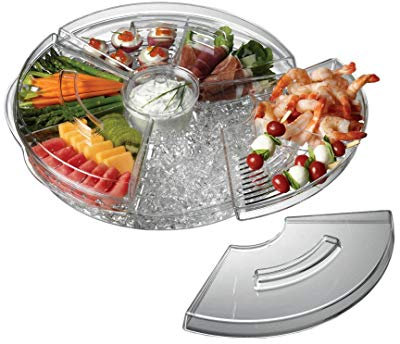 Prodyne Vorspeisen auf Eis mit Deckel, 40,6 cm, transparent