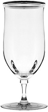 10 Strawberry Street Windsor 16 Oz Water Goblet with Silver Band, Set of 4