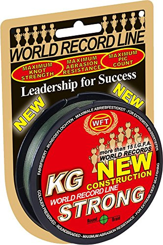 WFT KG Strong 300m 0,08mm 10kg, geflochtene Schnur, Meeresschnur, Angelschnur, Geflechtschnur