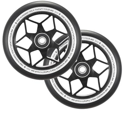 Blunt Diamond Roulette pour trottinette freestyle,110 mm, Schwarz/PU Schwarz