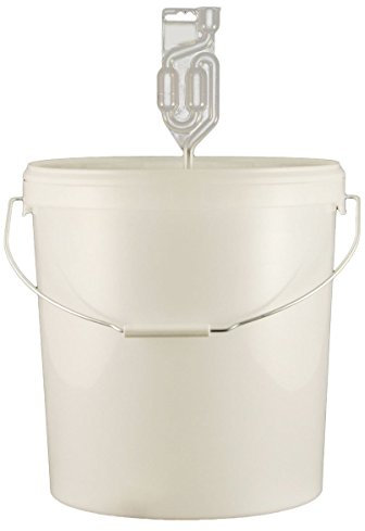 Browin 340420 20 L Gärbehälter, Deckel mit Loch für Gärrohr, Metallgriff, Eimer, Behälter für Bier- und Weingärung, Weiß