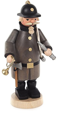Rudolphs Schatzkiste Incense man fire-brigade man height = 190mm AGAIN Ore Mountains Folk art Ore mountain craftsmanship Smoke man smoke figure Smoking man figurine