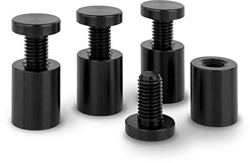 Precisiongeek Schwarz Aluminium Ø 16mm Abstandshalter Wandhalter, Schilderbefestigung,Schilder Halter, Halterungssystem, Glas Befestigung L= 25mm