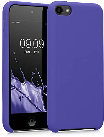 kwmobile Étui Compatible avec Apple iPod Touch 6G / 7G (6ème et 7ème génération) - Étui Coque Protection en Silicone pour Lecteur MP3 Bleu Violet