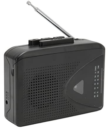 Bewinner Reproductor de Cassette Portátil, Grabadoras de Reproductor de Cinta FM Am Radio, Fuente de Alimentación USB DC 5V o 2 Pilas AA, para Interiores Al Aire Libre