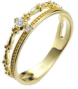 Homxi Ring Damen,Bandring 585 Gold Rund Diamant Eheringe und Verlobungsringe Gold Gr 49 (15.6)
