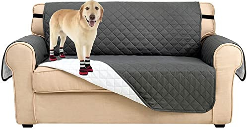 Sofabezug 3/2/4 sitzer wasserdichte Schonbezug Sofaüberwurf Antirutsch Sofahusse Sesselschoner Sesselauflage Relax Sofa überwurf Couch überzug Abdeckung mit Armlehne ( Color : Gray , Size : 4 Sitze )