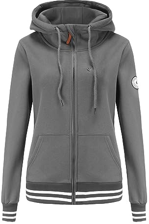 TrendiMax Damen Sweatjacke Kapuzenpullover Zip Hoodie Kapuzenjacke Winter Sweatshirt Jacke