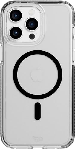 tech21 Evo - Custodia Crystal per iPhone 15 Pro Max, compatibile con MagSafe, custodia protettiva contro gli urti, colore: Nero grafite