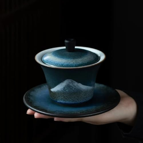 YTDJJWLS Soupière en porcelaine de montagne peinte à la main Gaiwan 140 ml