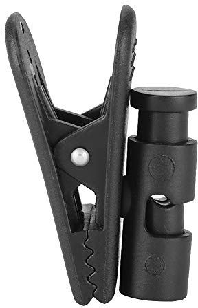 Yctze 2 Pezzi Cuffie Nere con Morsetto Grande a Clip, Cuffie Auricolari In-Ear per Aviazione con Cavo Monitor, Supporto Girevole per Abiti, Ideale per Auricolari Cablati e IEM