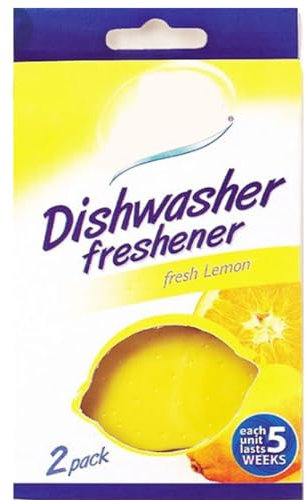 Zale Yardley Dishwasher Freshener 2 Pack, Fresh Lemon Scent, Scented Kitchen Utensils, Odour Free