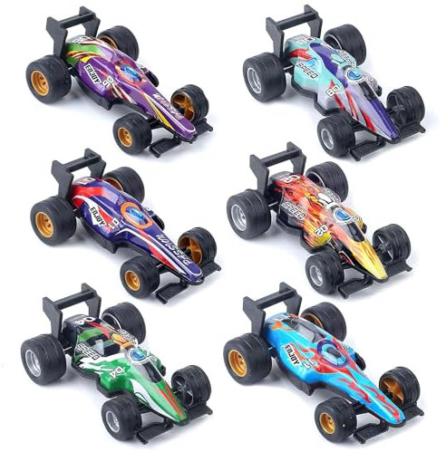 ZOSIGN Voiture à Remonter, 6pcs Pull Back Cars, Mini Voiture de Course, Voiture Jouet Enfant, Voiture Jouet Metal, Cadeaux de Jouets Appropriés pour Les Garçons et Les Filles âgés de 2 à 8 Ans