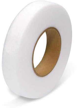 LIBAIDZ 64m Saumband zum Aufbügeln 20mm Breit,Bügelband zum Kürzen,Gardinenband zum Bügeln,Umnähband zum Bügeln,Bügelsaumband zum Reparieren von Stoff,Vorhang,Hosen,Kleidung,Jeans,Weiß