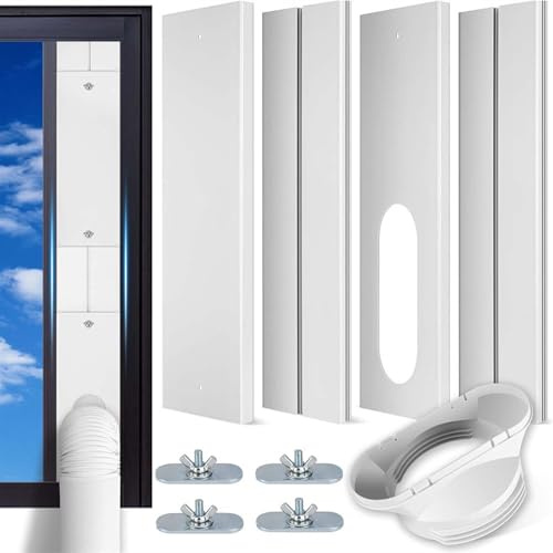 ZXLVCU Kit Ventana Aire Acondicionado Portatil, Adaptador Ventana Aire Acondicionado para Tubos de 5.1/5,9in de diámetro (67-220cm Length + 16cm Width,Universal Connector 15cm/13cm)