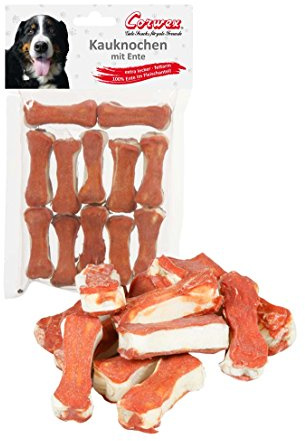 Corwex Kauknochen (12x5cm mit Ente - 10er Pack), für kleine Hunde, extra lecker & fettarm, Hunde-Kauartike mit 100% Ente im Fleischanteil