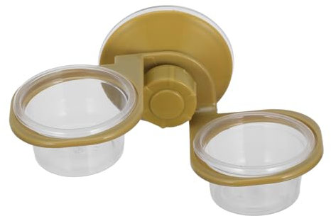 COSMEVIVI Hängende Futter Und Wasserschale Für Reptilien Multifunktionale Futterstation Mit Doppeltem Design Für Schildkröten Eidechsen Und Geckos Einfach Zu Reinigen Installieren