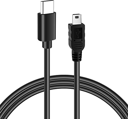 Mygatti USB C auf Mini USB 2.0 Kabel 5Meter,Typ C Stecker auf Mini USB Stecker,480 Mbit/s,Schwarz,Datenkabel Ladekabel