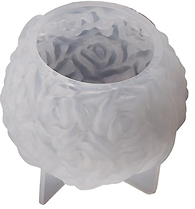 Candela profumata in silicone a forma di rosa, sfera di fiori, resina epossidica, stampo per cera, stampo per sapone, fatto a mano