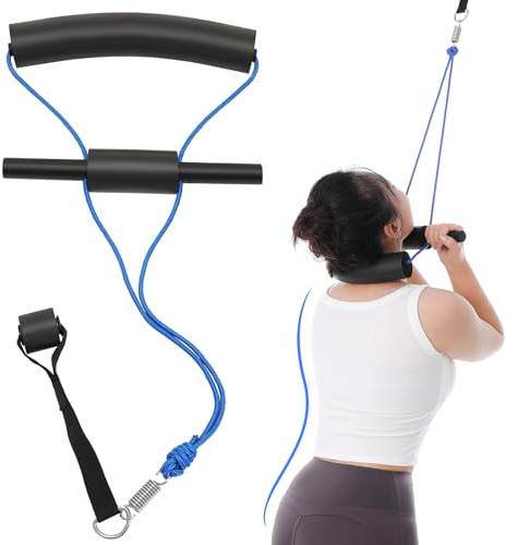 Portable Cervical Neck Traction Over Door Device for Neck Pain Relief or Spinal Decompression, Neck Stretcher Strap Over Door for Cervical Curvature Correction Home Use