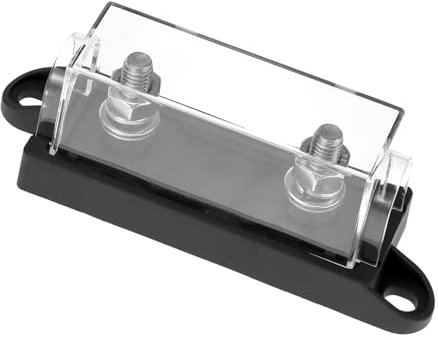 QWORK® Fuse Porte-fusibles - 500A à 32V DC, 300A à 58V DC - Mélange de plastiques haute résistance - pour camions, voitures, camping-cars, remorques