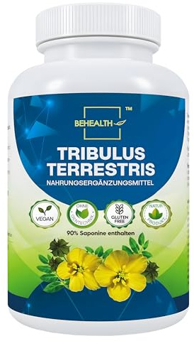 Tribulus Terrestris – Hochdosiert mit 90% Saponinen – Pflanzliches Supplement für Männer – Zellulose-Kapseln 120 Stück – Laborgeprüft – Hergestellt in der EU