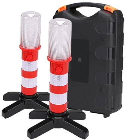 Vaguelly Stroboscopique LED Rouge Portable pour Urgence Routière Boîtier Abs Pc, Lumière de Sécurité Super Brillante pour Gestion
