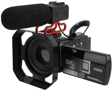 Videocamera WiFi da 5K HD Camitatore Digital Zoom 18X per DV Esterno con Cofano e Maniglia