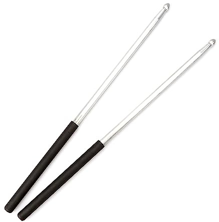 1 paire de baguettes de batterie en alliage d'aluminium 5 A simples antidérapantes pour adultes, enfants et débutants