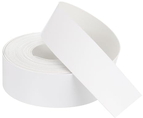 QUARKZMAN Cinta de borde blanco de 25 pies x 1-3/4 pulgadas Cinta de chapa preencolada flexible para bordes de contrachapado con adhesivo termofusible para restauración de muebles