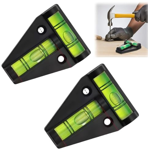 Lot de 2 niveaux à bulle de type T, dispositif de nivellement à bulle, mini niveau à bulle, petit niveau à bulle pour caravane, camping-car et maison, indicateur de niveau essentiel (compact, précis)