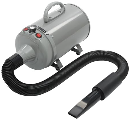 Asciugacapelli per cani con 4 ugelli – 2200 W professionale Blower per cani e gatti (grigio)
