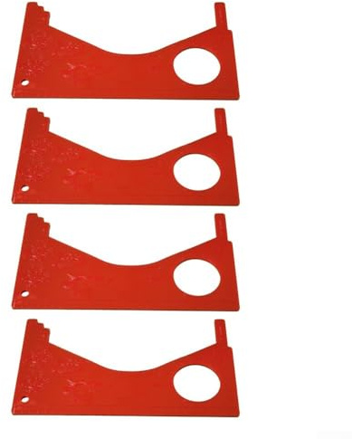 Lot de 4 outils de mesure pour crabe et crevettes avec marquages clairs et design compact pour une utilisation et un rangement faciles
