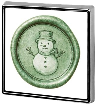 Wasserfarben-Broschen und Anstecknadeln, Weihnachtsmotiv, mit Schneemann, geprägt, Unisex, quadratisch, leicht, Revers, Abzeichen, Schmuck für Kleidung, Schal, Hut