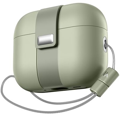 SURITCH Hülle Kompatibel mit AirPods Pro 2/ Pro, Magnetverschluss Schutzhülle für Airpods Pro 2/ Pro Generation Case, Robuste Cover mit Stylischer Trageschlaufe für Damen und Herren, Grün