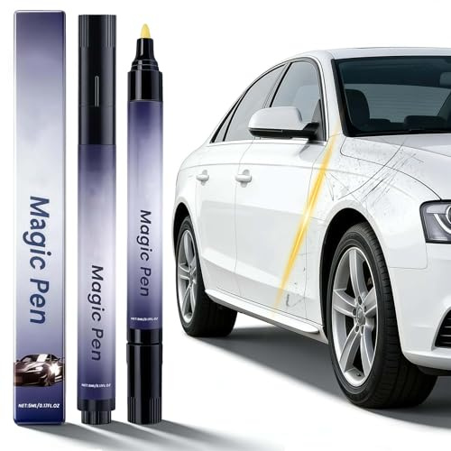 Car Scratch Remover Pen, Magic Pen for Cars Scratches, Works On Any Color To Fix Scratches Swirl Marks And Scuffs, Resistant Auto Paint Touch Up for Cars, Easy Application Portable Tool (2PCS)