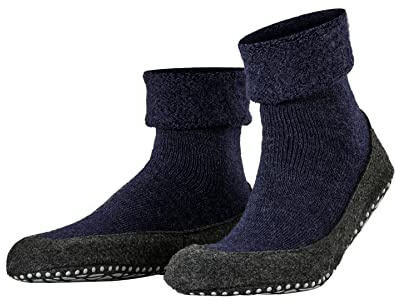 FALKE Cosyshoe M Hp lana con suola in gomma 1 paio, Calze da casa Unisex Adulto, Blu Dark Blue 6680, 43-44