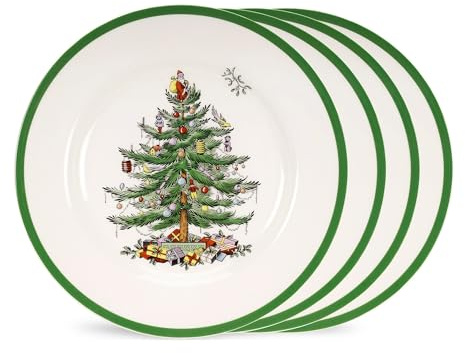 Spode Salat Teller, Keramik, Mehrfarbig, 4 Stück