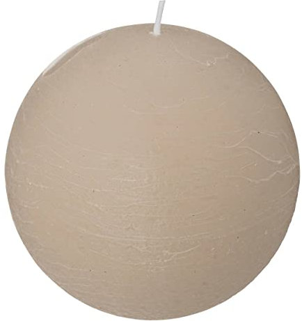 Atmosphera - Bougie boule rustique - gris taupe - 445g