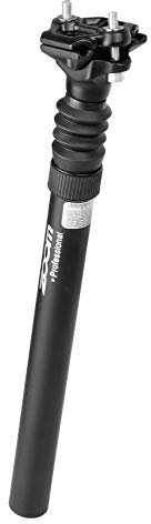 Zoom gefederte Sattelstütze Travel 50, Ø30.9mm, 50mm Federweg, Sattelstützenlänge 350mm mit Skala, Vorspannung einstellbar, für MTB, Mountain, Trekking, schwarz