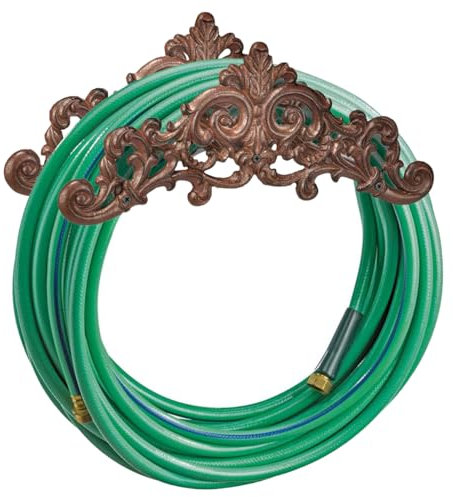 MTS Cast Iron Antique Design Wall Mounted Garden Hose Holder Stand Storage Ornament