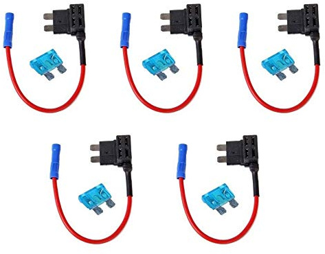 Mintice 5 X 12V 24V LKW Auto Standard Flachsicherungsadapter Sicherungshalter für Spannungsabgriff KFZ Flachsicherungen Autosicherungs