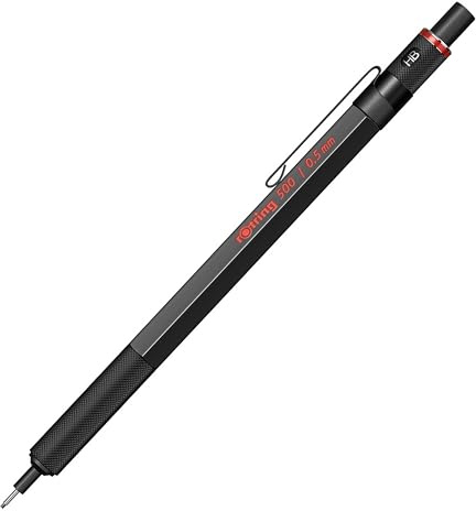rOtring 1904725 500-Feinminenstift, 0,5 mm, schwarzer Schaft