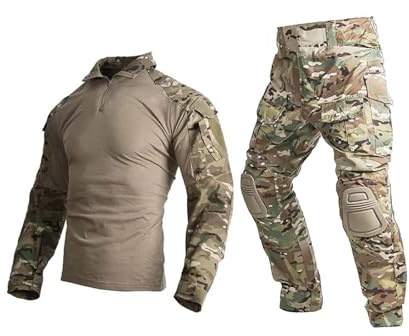 Mensche Militär Kleidung Paintball Uniform Kriegsspiel Kampf Gen3 Taktisch Uniform und Kniepolster Multicam MC